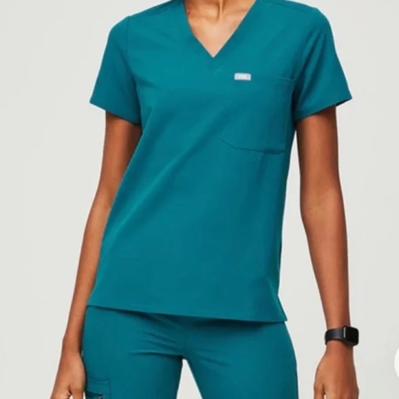 Figs Tops Figs Pacific Blue Catarina Scrub Top Poshmark